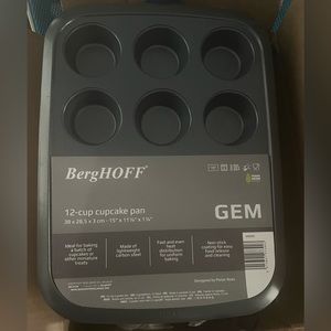New Berghoff Grey Gem 12 Cup Non-Stick Cupcake Pan